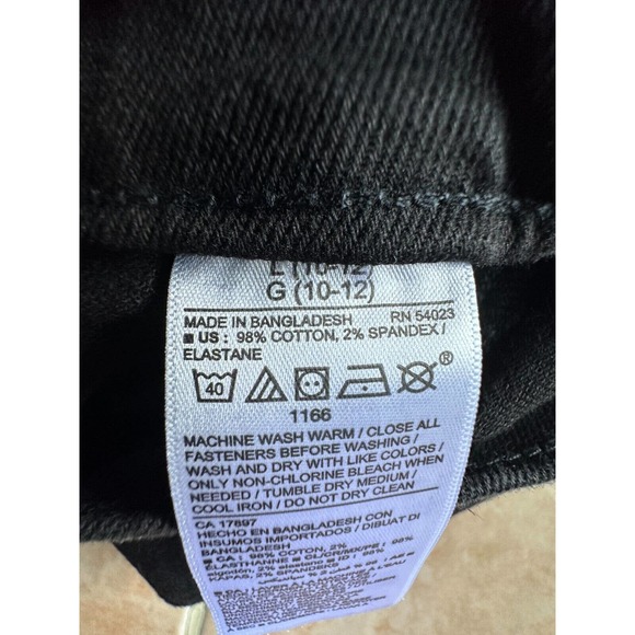Old Navy Black Skinny Build in tough Adjustable Waist‎ Jegging Girl size L 10-12 - Picture 6 of 7
